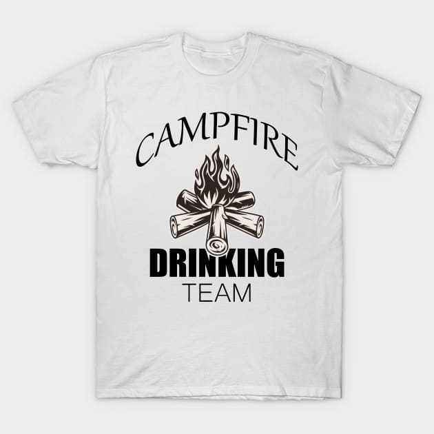 campfire drinking team,let's enjoy around the campfire T-Shirt by YOUNESS98